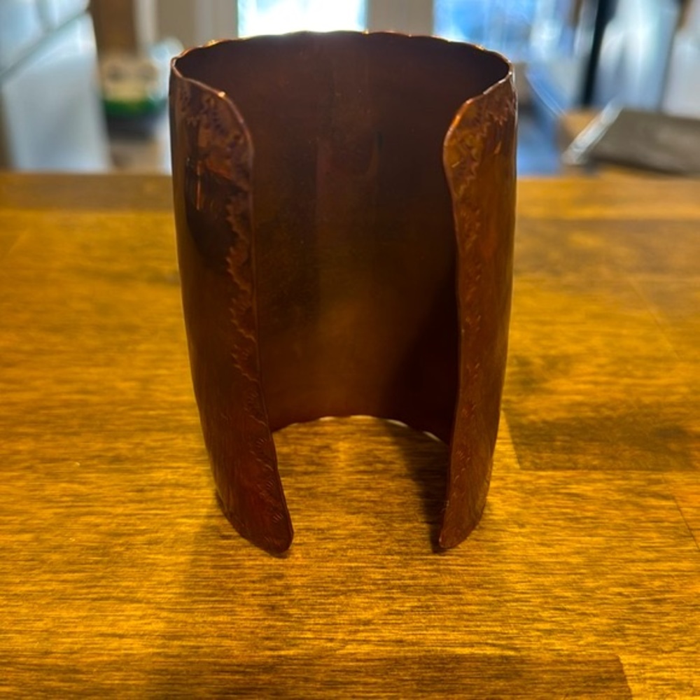 Solid Copper Cuff, Handmade - Picture 3 of 8